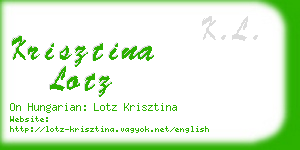 krisztina lotz business card